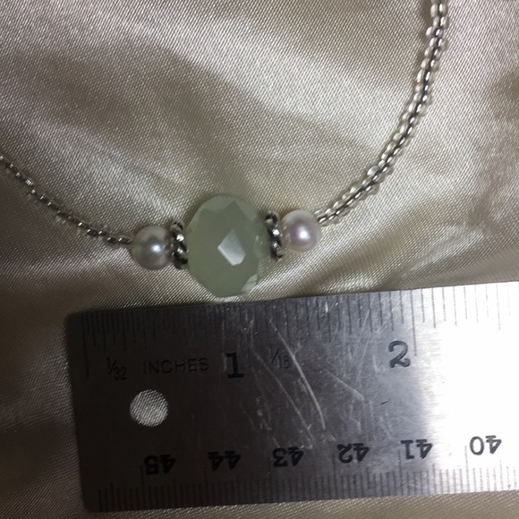 Chalcedony Sterling Silver choker pearl necklace - Picture 15 of 16